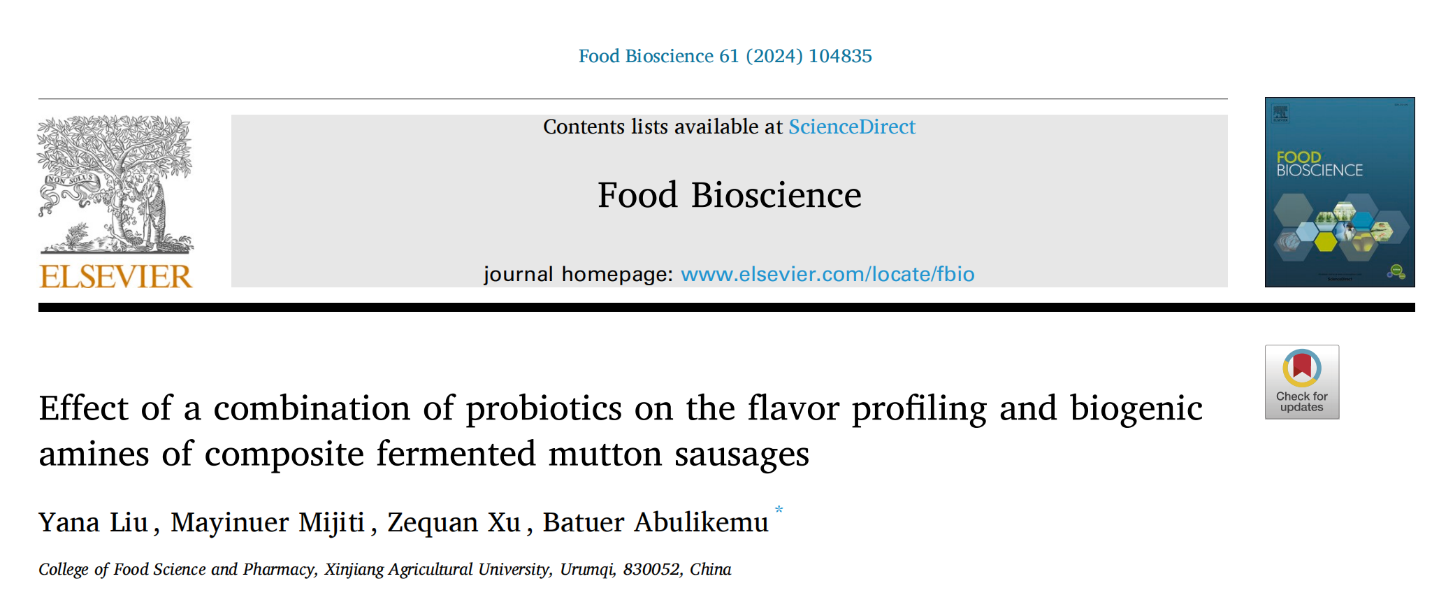Effect of a combination of probiotics on the flavor profiling and ...